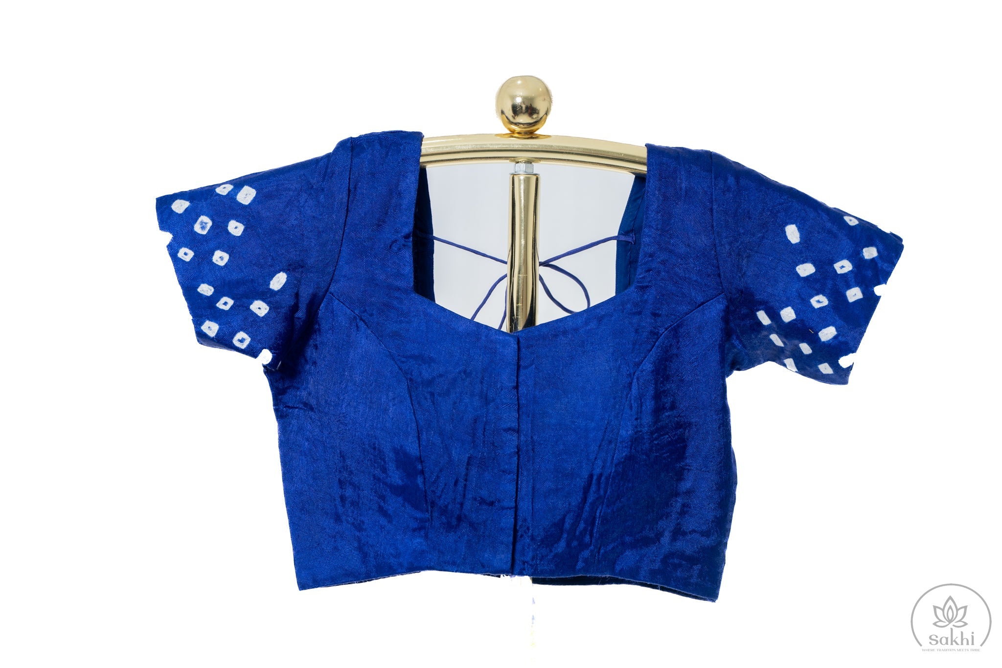 Blue Bandhej Saree with Matching Blouse