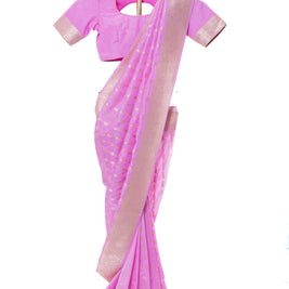 Lavendar Benarasi saree