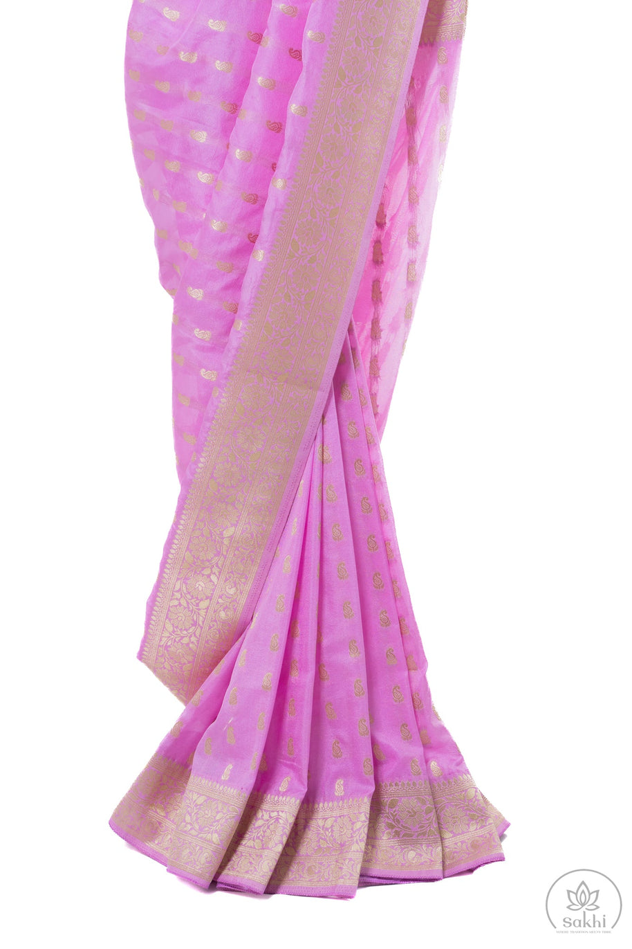 Lavendar Benarasi saree