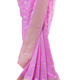 Lavendar Benarasi saree