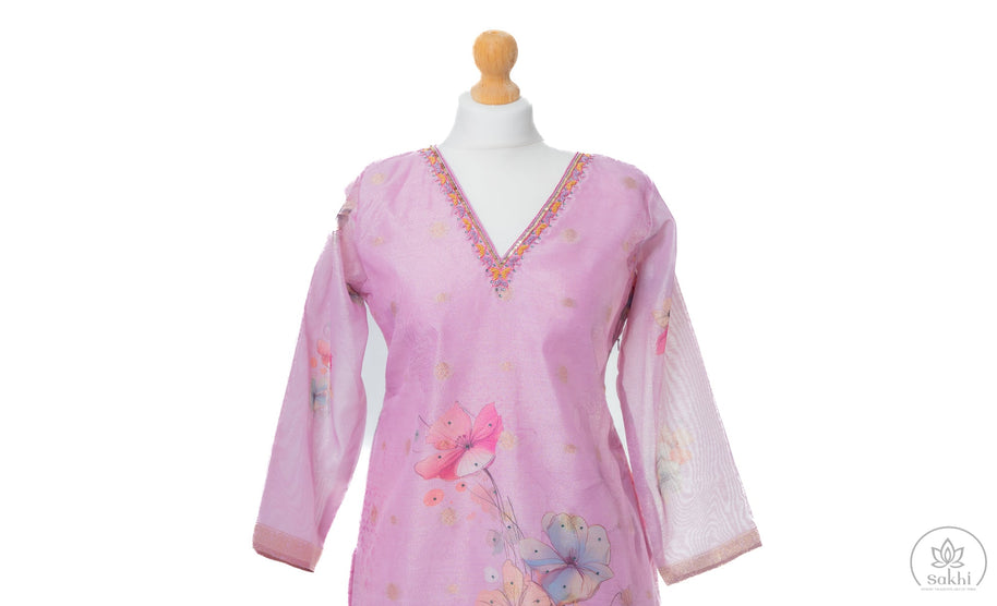 Soft Lavender Floral Suit Set