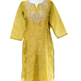 Mustard Yellow Tissue Suit Set