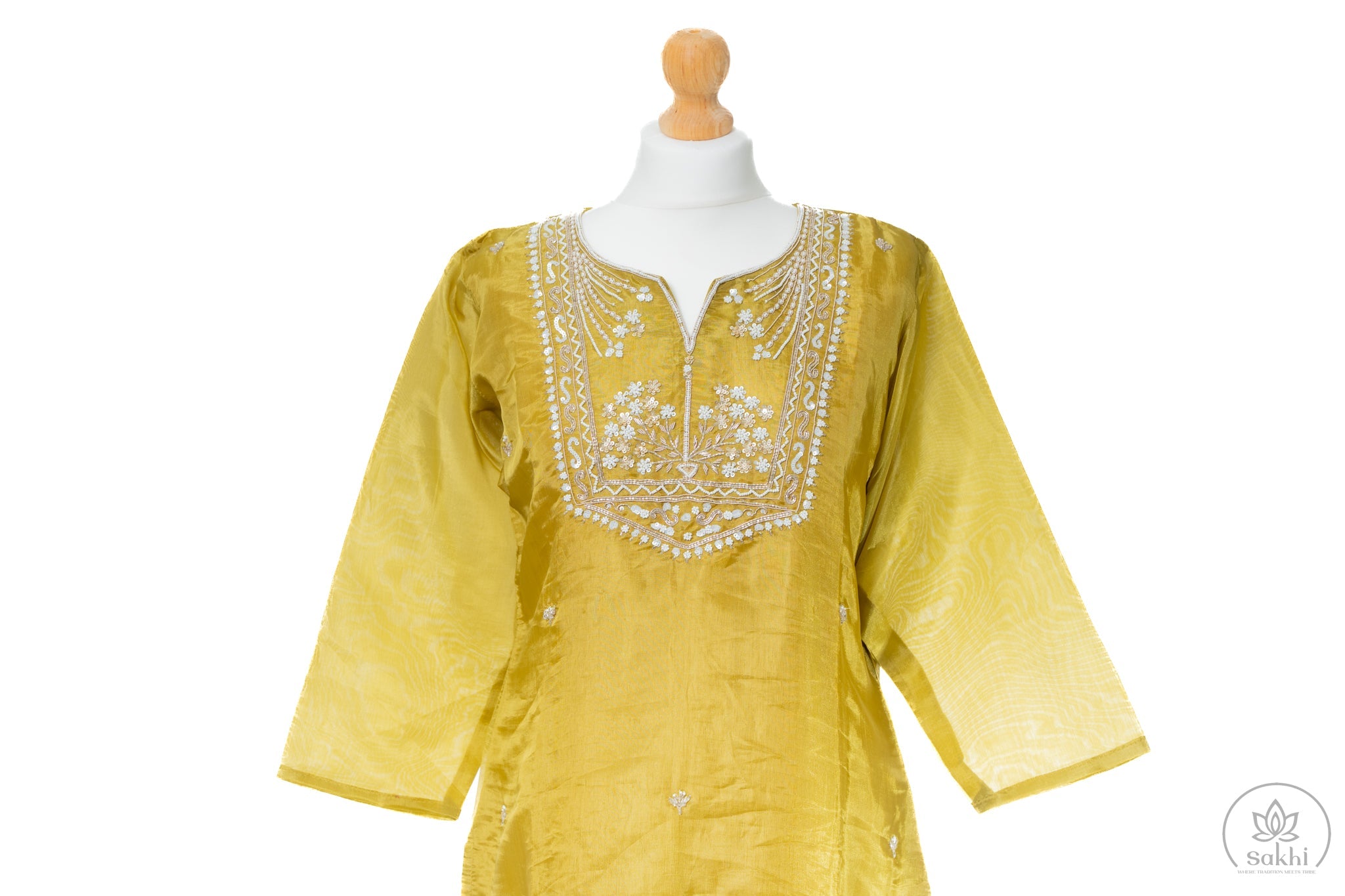 Mustard Yellow Tissue Suit Set