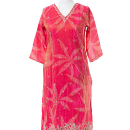 Radiant Pink Embroidered Suit Set