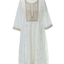 Ivory Gold Embroidered Suit Set