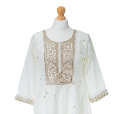 Ivory Gold Embroidered Suit Set