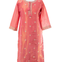 Sundari Peach Embroidered Suit Set