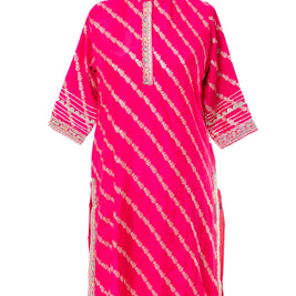 Elegant Pink Banarasi Weaving Suit Set