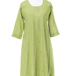 Pastel Green Embroidered Suit Set