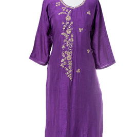 Royal Purple Embroidered Suit Set