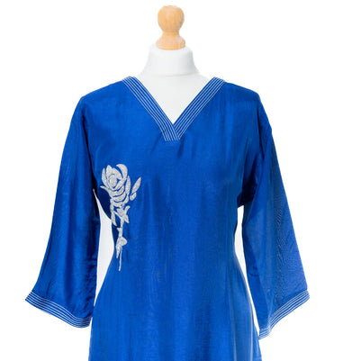 Royal Blue Hand Embroidered Suit Set