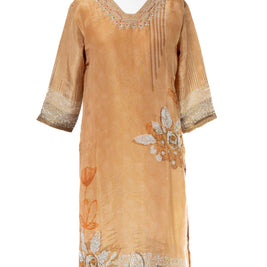 Golden Brown Embroidered Suit Set
