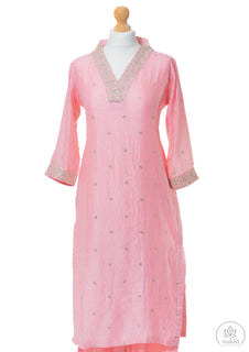Blush Pink Embroidered Suit Set