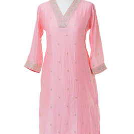 Blush Pink Embroidered Suit Set