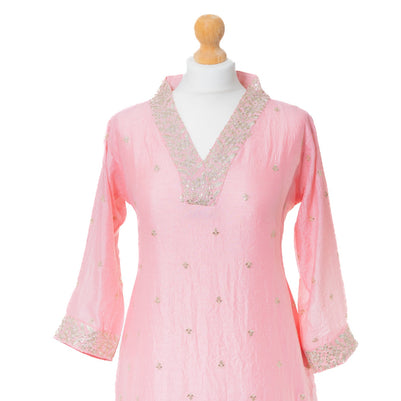 Blush Pink Embroidered Suit Set