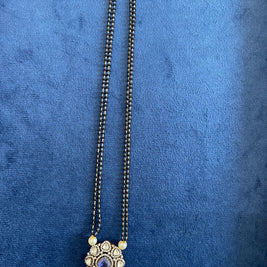 Dual Strand Blue Stone and Kundan Mangalsutra