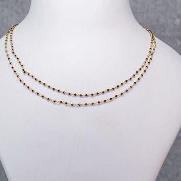 Black Diamond Multi-Line Mangalsutra Chain