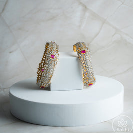 Ruby Bloom Diamond Bangles (Set of 2)