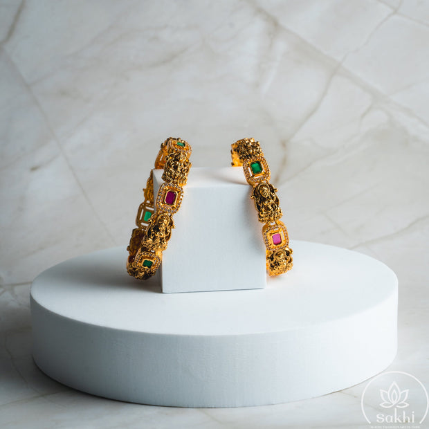 Nakshi Style Lakshmi Bangles (Set of 2)