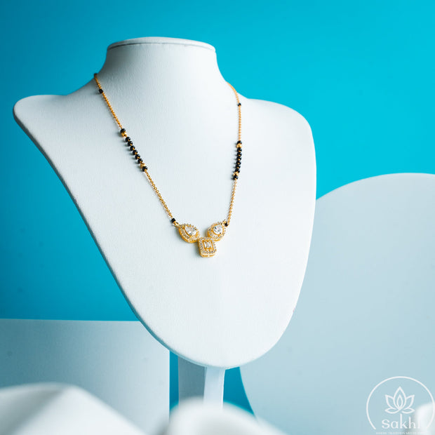 Butterfly Sparkle Black Beads Necklace