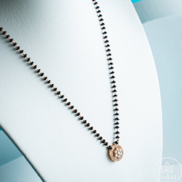Round Cluster Black Beads Necklace