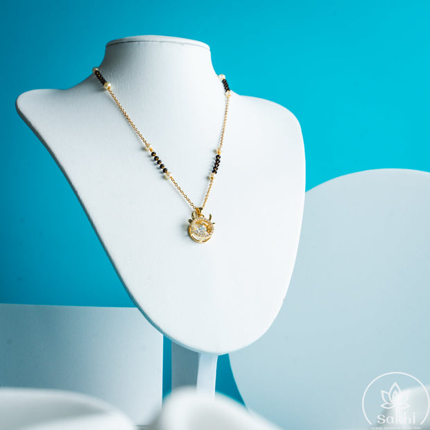 Nandi Charm Black Beads Necklace