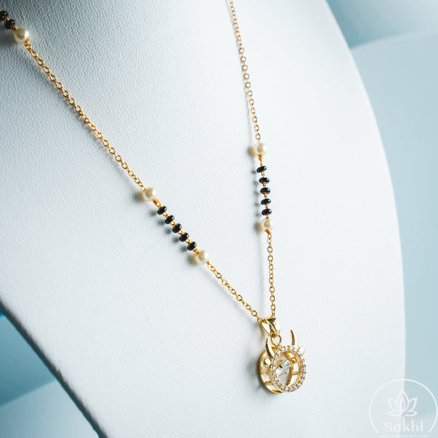 Nandi Charm Black Beads Necklace