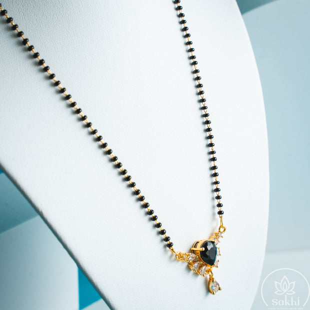 Midnight Bloom Black Beads Necklace
