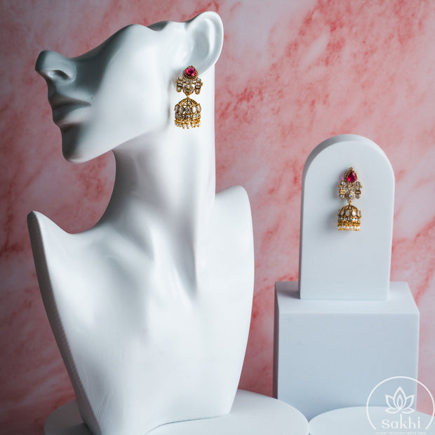 Ruby Shimmer Jhumka