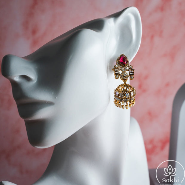 Ruby Shimmer Jhumka