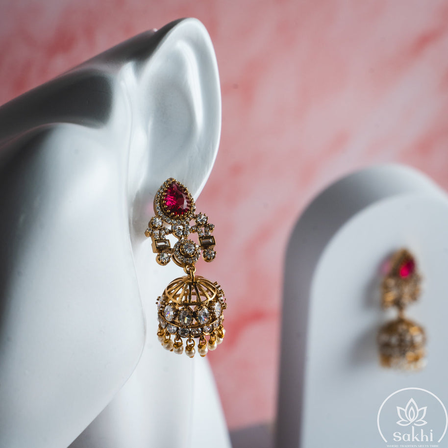 Ruby Shimmer Jhumka
