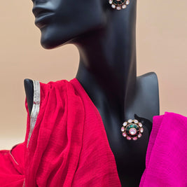Rajdarbar Jadau Studs (Green)
