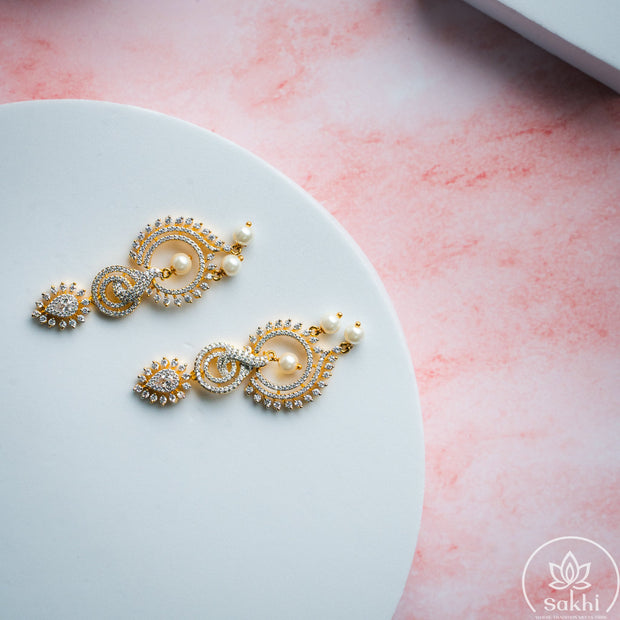 Designer Diamond Finish Earrings