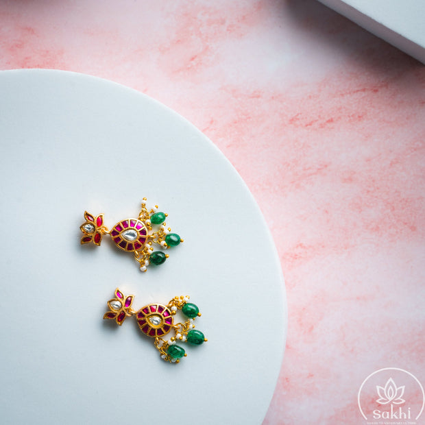 Lotus Top Jadau Kundan Earings