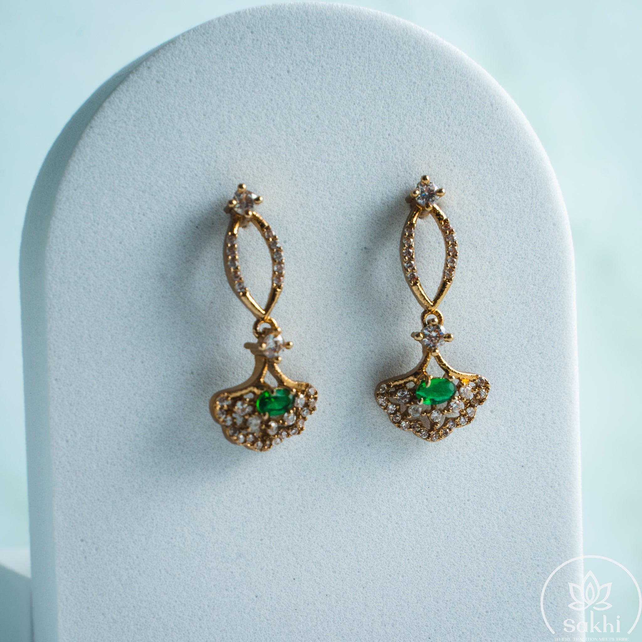 Green Leaf Necklace Set