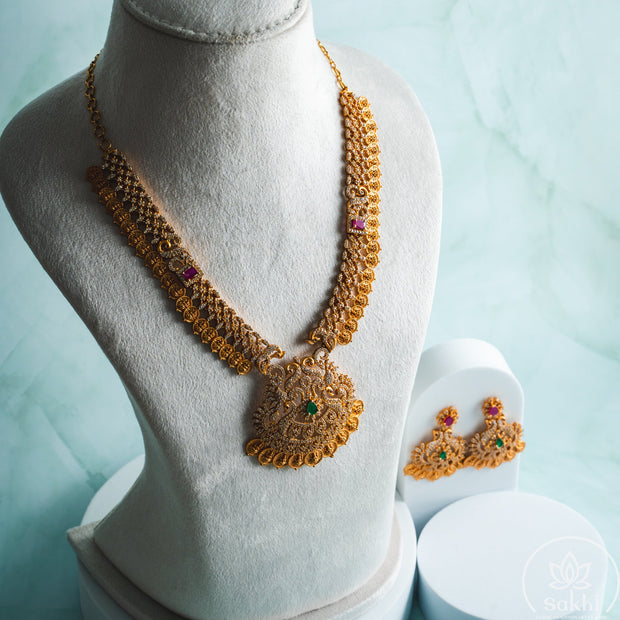 Kasu and Emerald Necklace Set