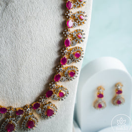 Ruby Diamond Necklace Set