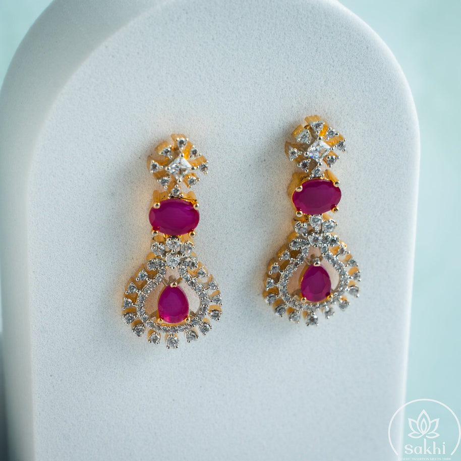 Ruby Diamond Necklace Set