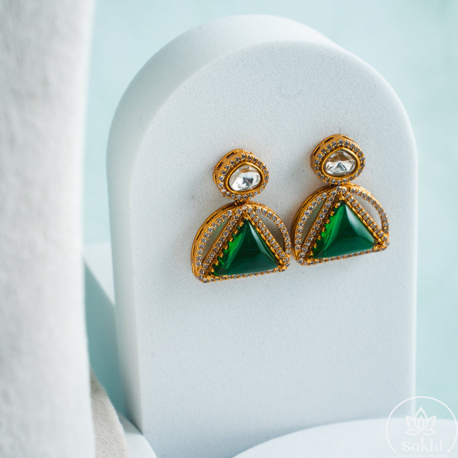 Stylish Stone Necklace Set (Green)