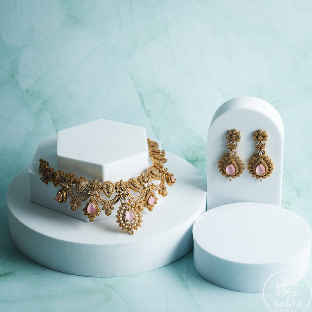 Majesty Necklace Set (Pink)