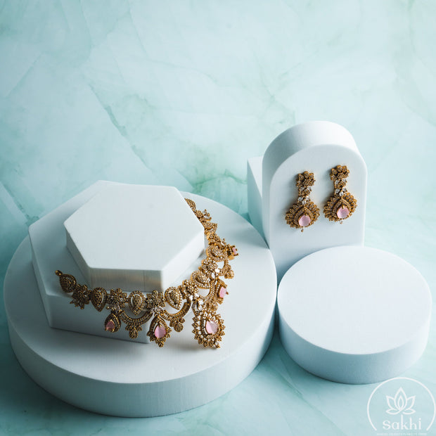 Majesty Necklace Set (Pink)