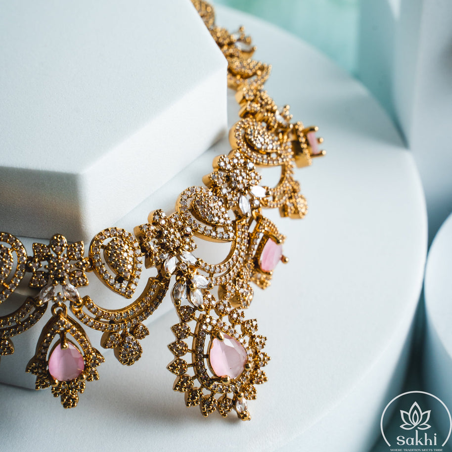 Majesty Necklace Set (Pink)