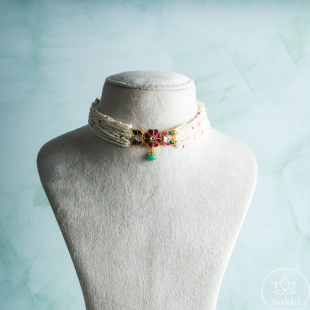 Sugar beads Jadau Choker