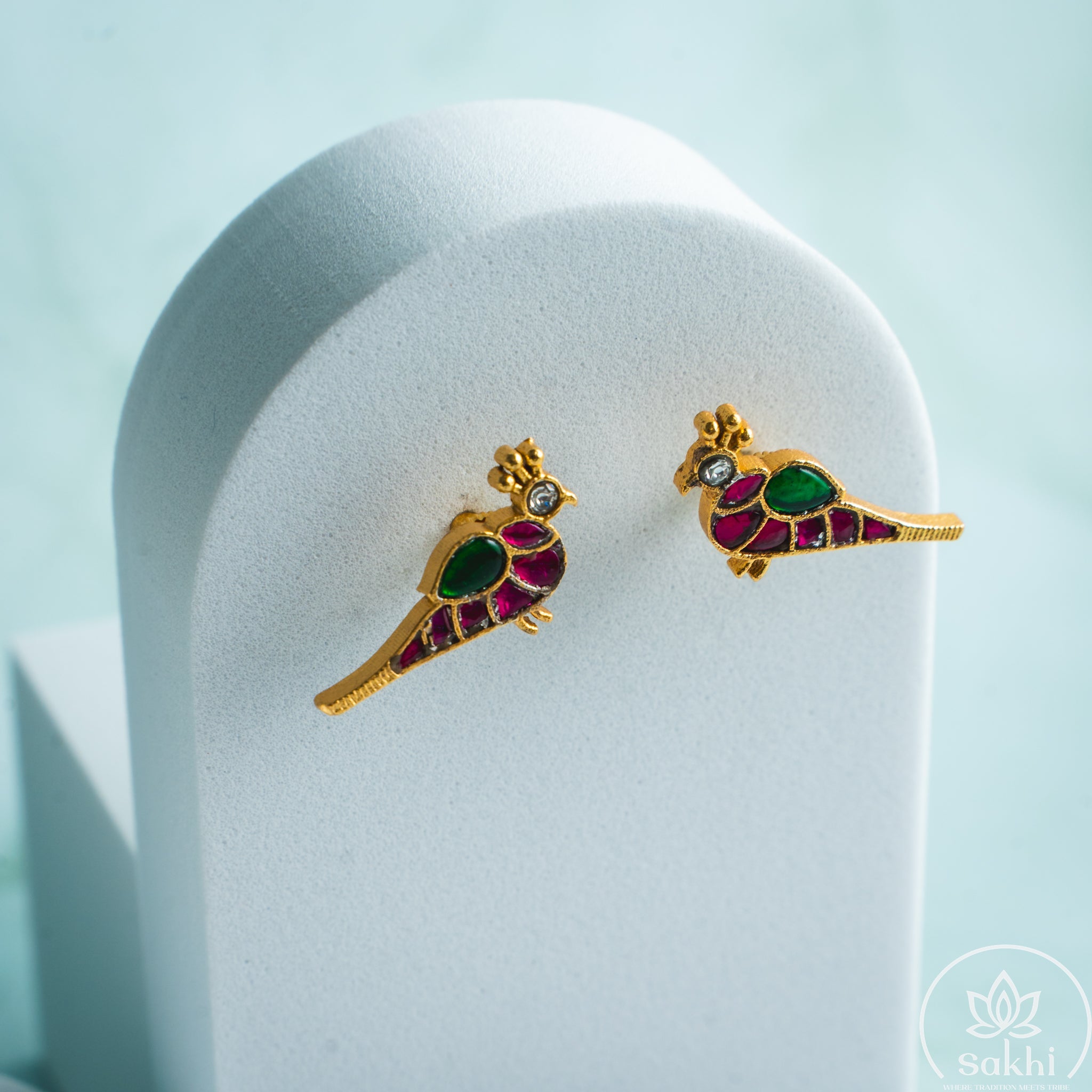 Jadau Kundan Parrot Necklace Set