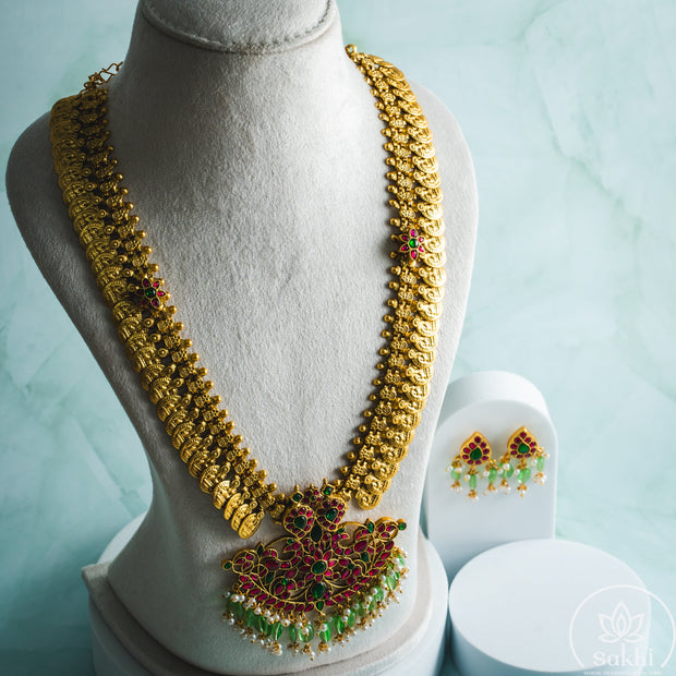 Bridal Jadau-Kasu Necklace Set