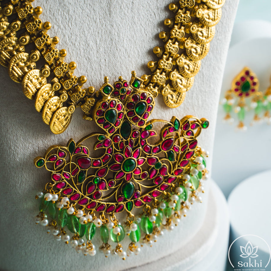Bridal Jadau-Kasu Necklace Set
