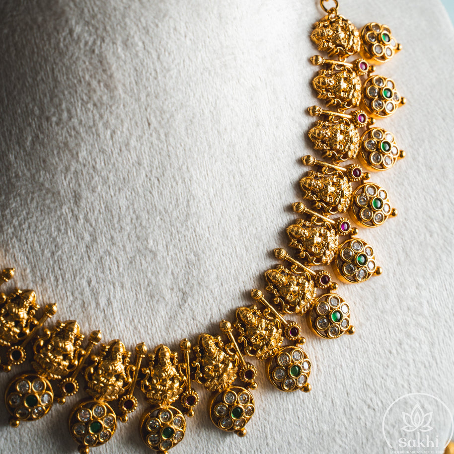 Lakshmi Bottu Necklace Set (Short)