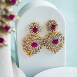 Royal Diamond Ruby Necklace Set