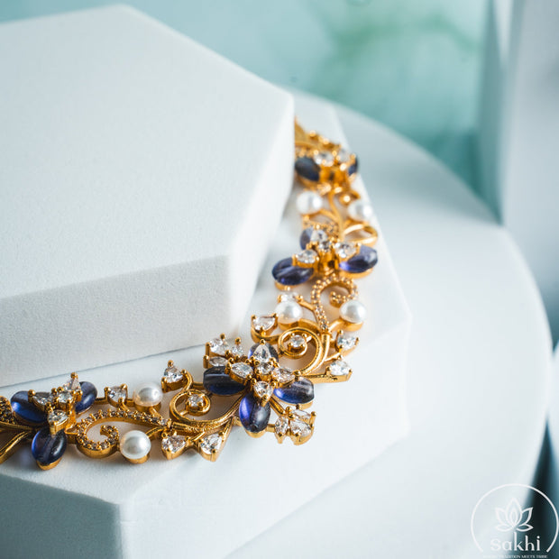 Blue-Grey Necklace Set