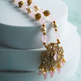 Beads Pendant Necklace (Pink)